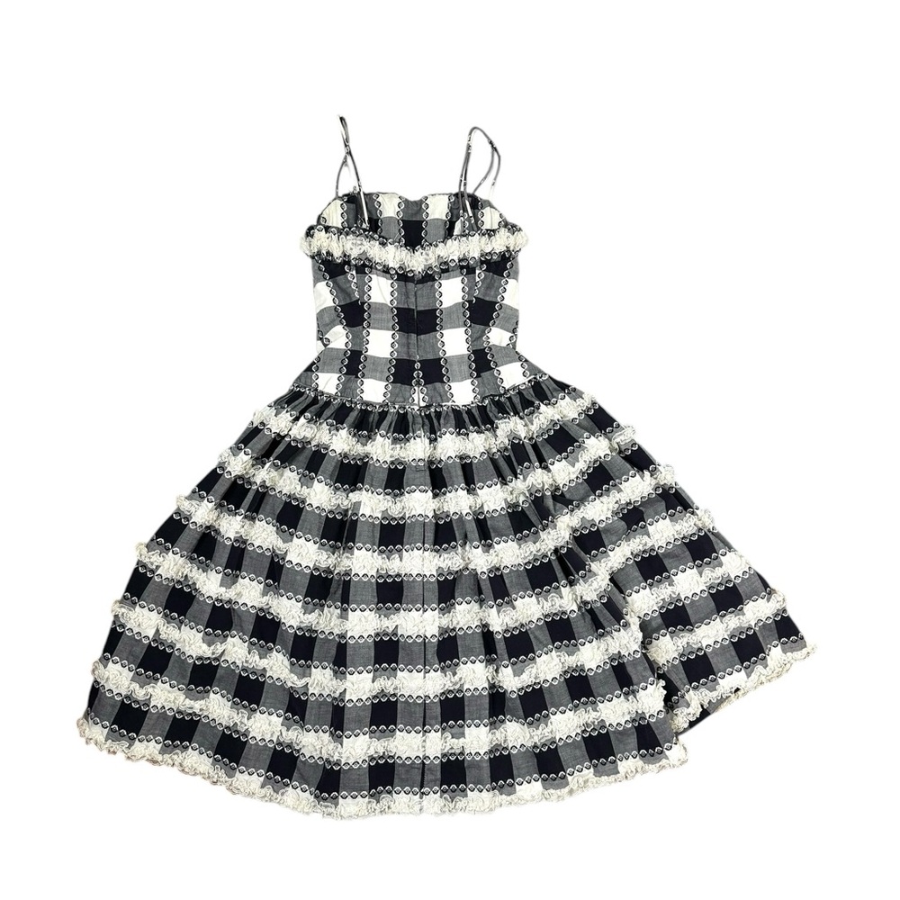 Vintage | 1950’s True Vintage Lou-Ette California Gigham Ruffle and Lace Dress - Picture 2 of 15